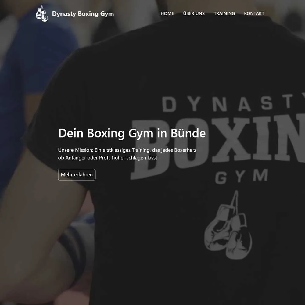 Boxstudio-Website aus Bünde mit Trainingsangeboten für Anfänger und Profis