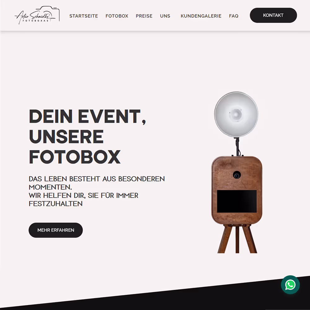 Screenshot von Fotoboxas