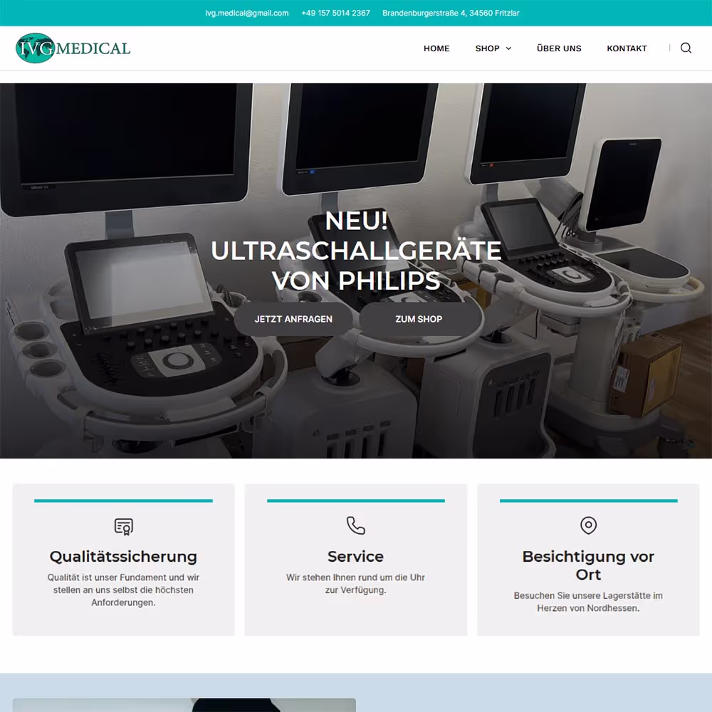 Screenshot von IVG-Medical